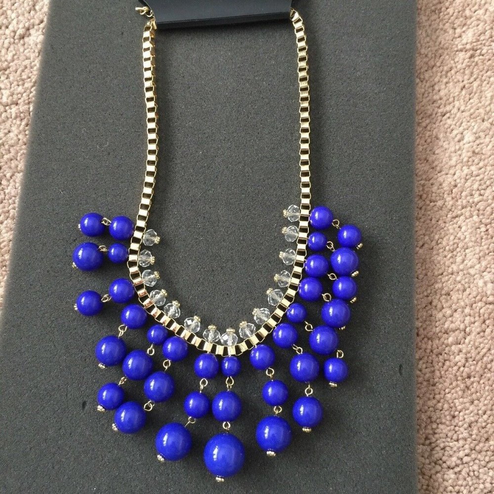 NWT The LImited Dark BLUE Beaded Multi-Strand 16.5"-18.5"